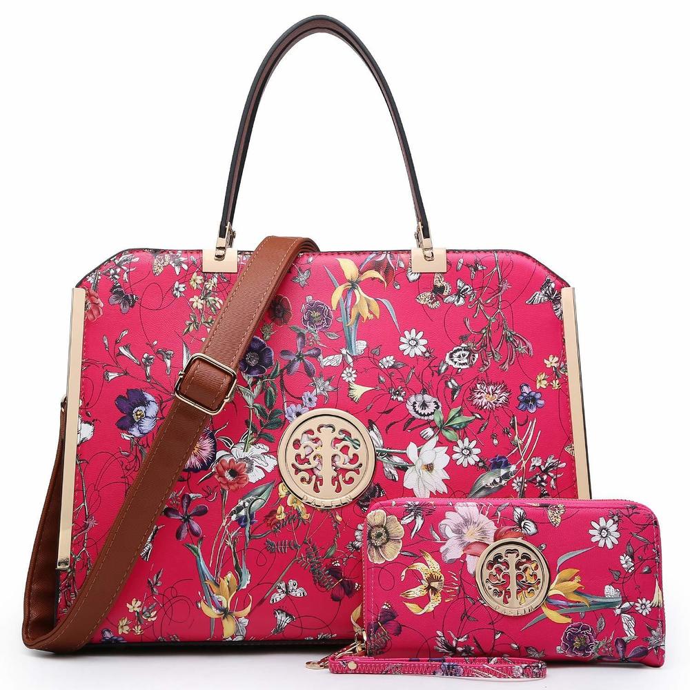 Large Satchel Handbag Shoulder Purse Top Handle Work Bag Tote With :D